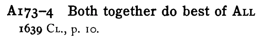 Both together do best of ALL - a scanned entry from Tilley's 1950 Dictionary of Proverbs.