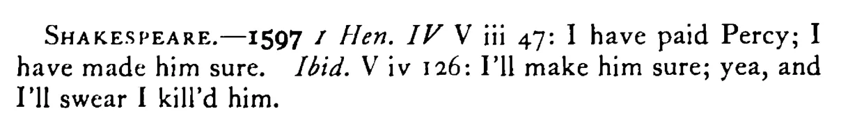 To make ALL sure - a scanned entry from Tilley's 1950 Dictionary of Proverbs. (continuation)