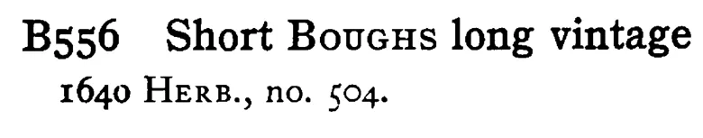 Short BOUGHS long vintage - a scanned entry from Tilley's 1950 Dictionary of Proverbs.