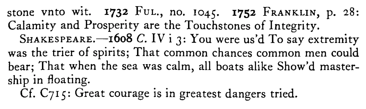 You can't eat your CAKE and have your cake (have it too) - a scanned entry from Tilley's 1950 Dictionary of Proverbs. (continuation)