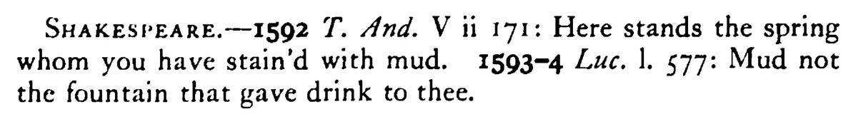 Cast no DIRT into the well that has given you water - a scanned entry from Tilley's 1950 Dictionary of Proverbs. (continuation)