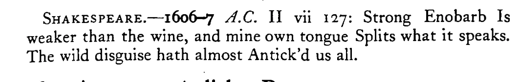 He is DISGUISED - a scanned entry from Tilley's 1950 Dictionary of Proverbs. (continuation)