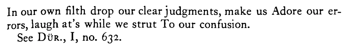 When GOD will punish he will first take away the understanding - a scanned entry from Tilley's 1950 Dictionary of Proverbs. (continuation)