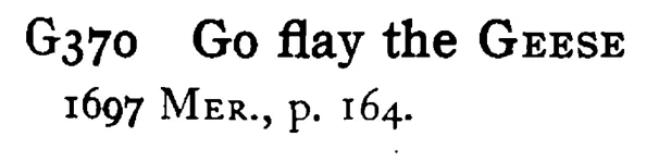 Go flay the GEESE - a scanned entry from Tilley's 1950 Dictionary of Proverbs.