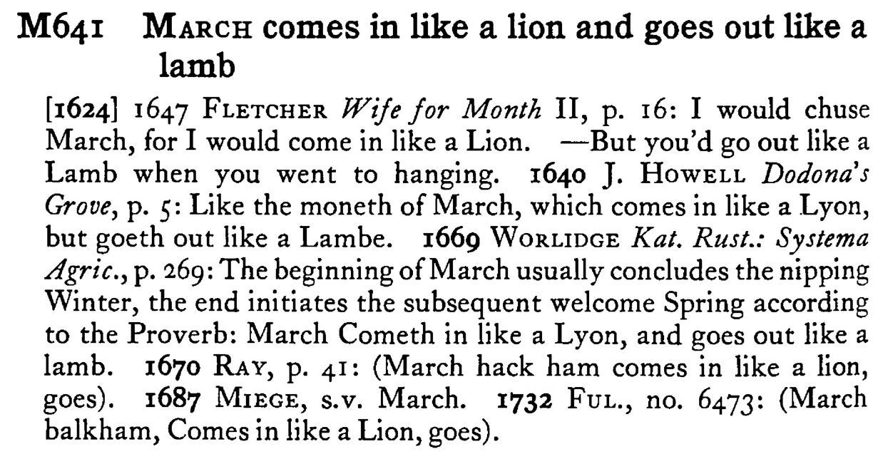 MARCH comes in like a lion and goes out like